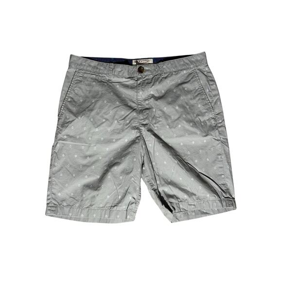 Original Penguin Men’s Anchor Print Shorts Gray 34 Chino Casual Nautical Summer - Picture 1 of 6
